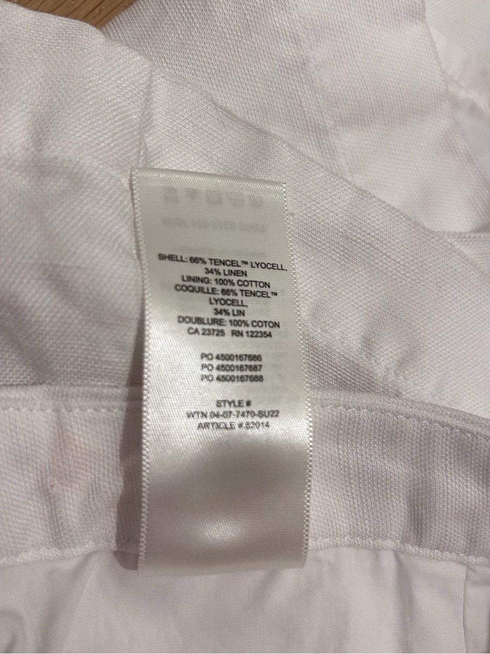 Aritzia Wilfred Linen Blend White Mini Skirt - Picture 5 of 5